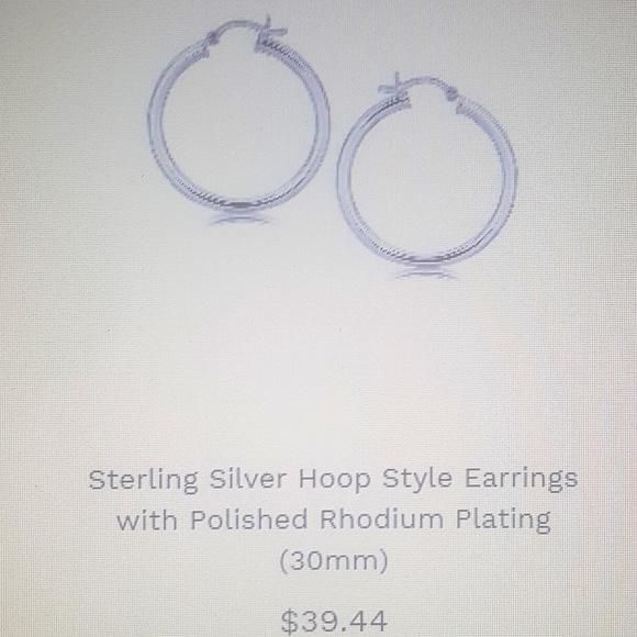 Sterling Silver Hoop Style Earrings - Picture 3 of 5